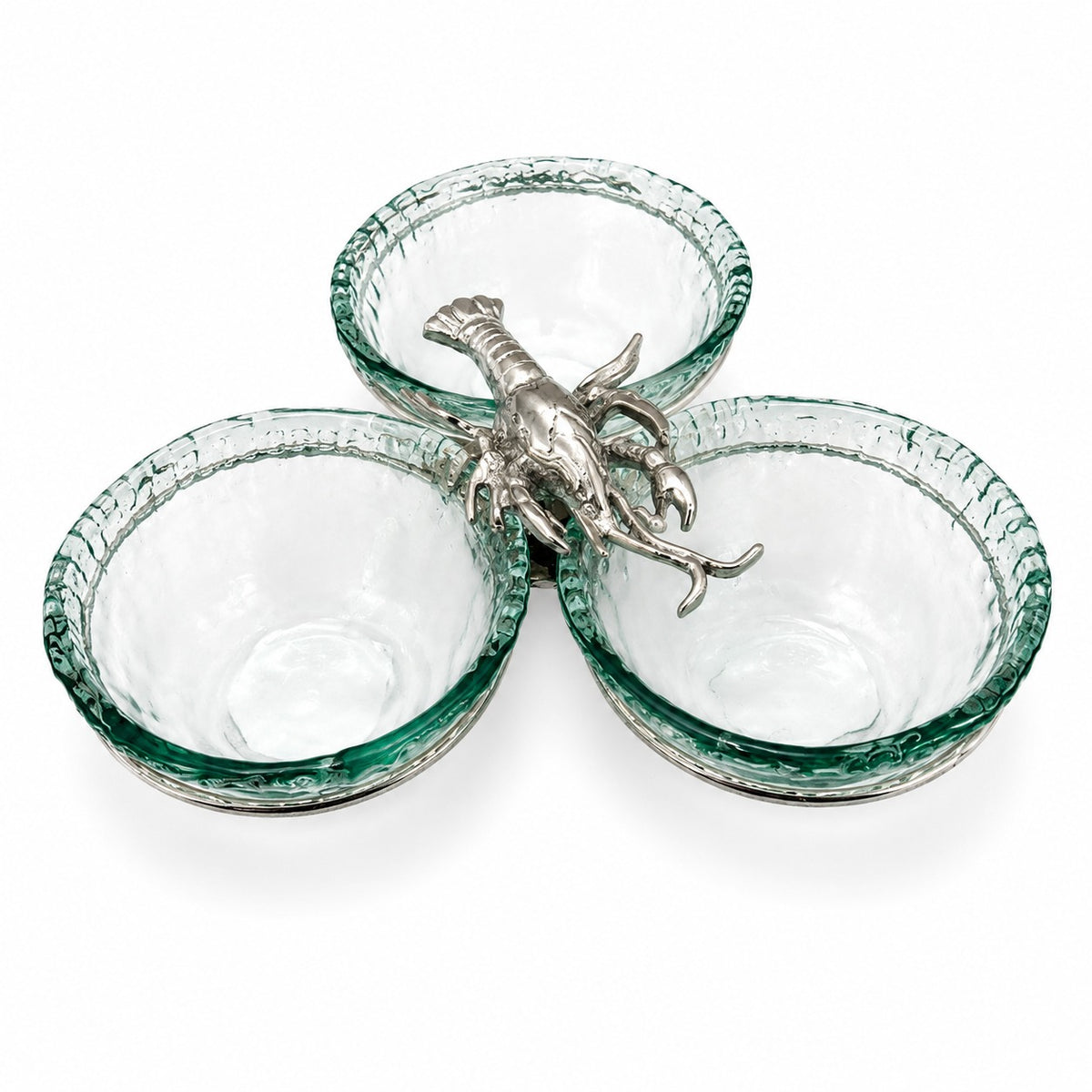 Triple Glass Nut Bowl - Summer Shapes