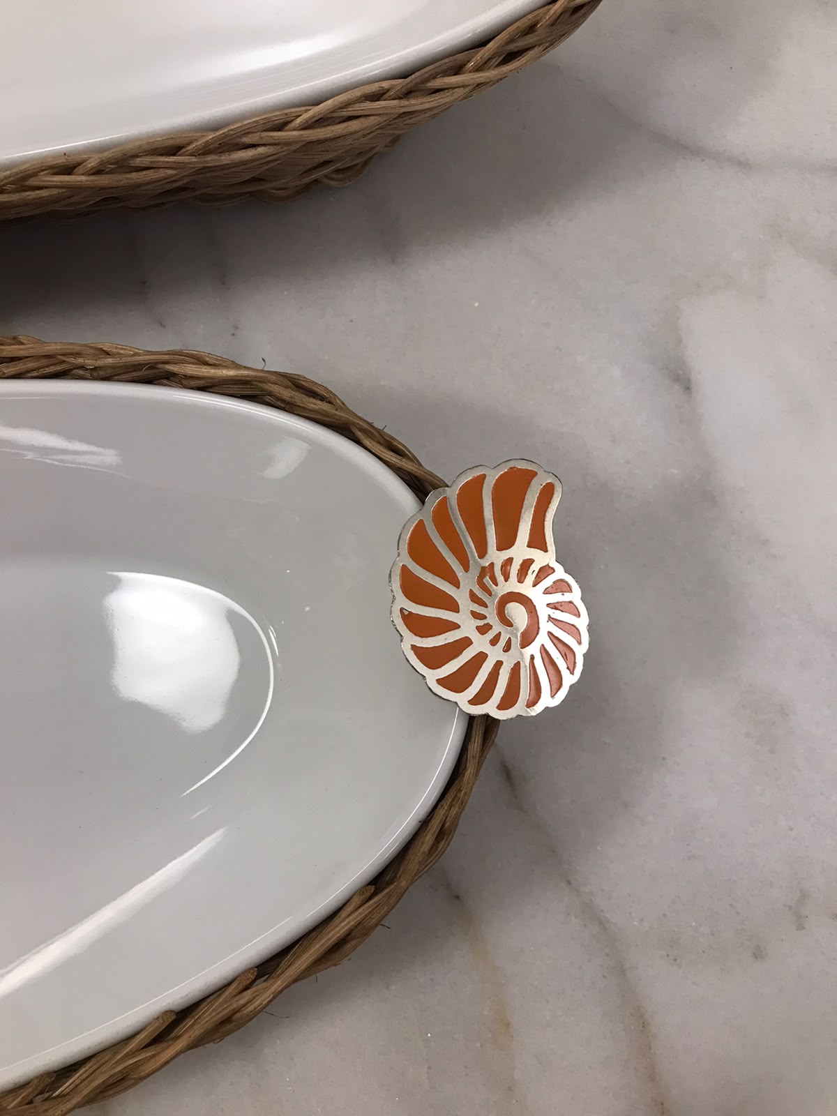Oval Porcelain Bamboo - Sea Shapes Clips