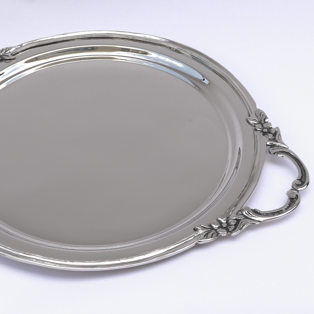 Flat Round Service With hands - Simple Royal
