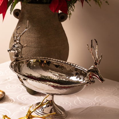 Oval Bowl Deer Twisted