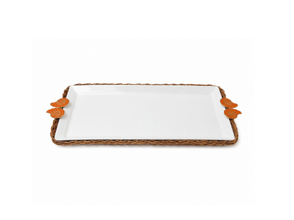 For the Rectangle Lovers - Set of 5 Elegant Rivage Pieces - Porcelain Bamboo