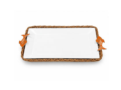 For the Rectangle Lovers - Set of 5 Elegant Rivage Pieces - Porcelain Bamboo