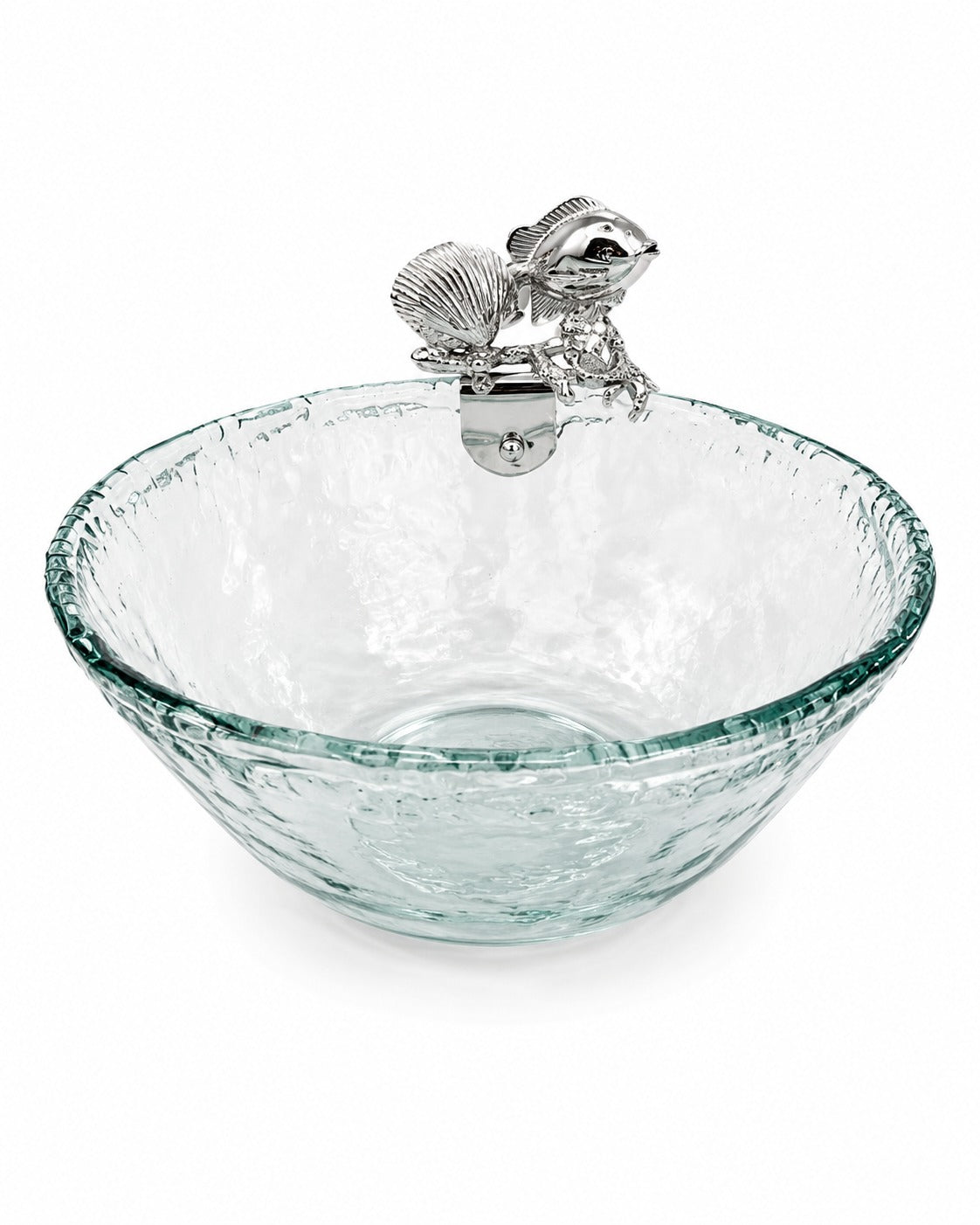 Light Green Glass Bowl - Summer Sea Shapes