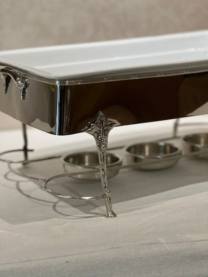 Chafing Dish Rectangle Porcelain