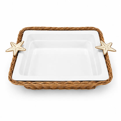 For the Rectangle Lovers - Set of 5 Elegant Rivage Pieces - Porcelain Bamboo