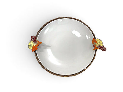 Summer Shapes Deep Round Porcelain Bamboo