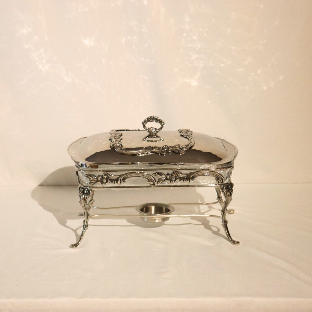 Pyrex Chafing Dish With Cover - Elevated Royal Model