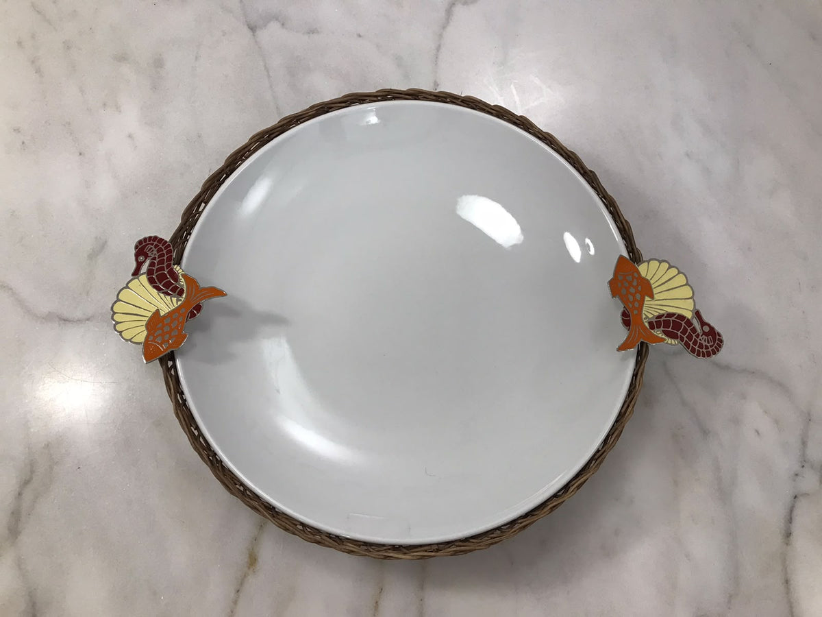 Summer Shapes Deep Round Porcelain Bamboo