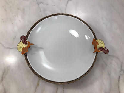 Summer Shapes Deep Round Porcelain Bamboo