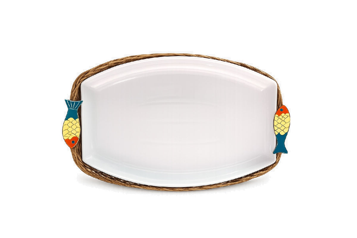 Oval Porcelain Bamboo - Sea Shapes Clips
