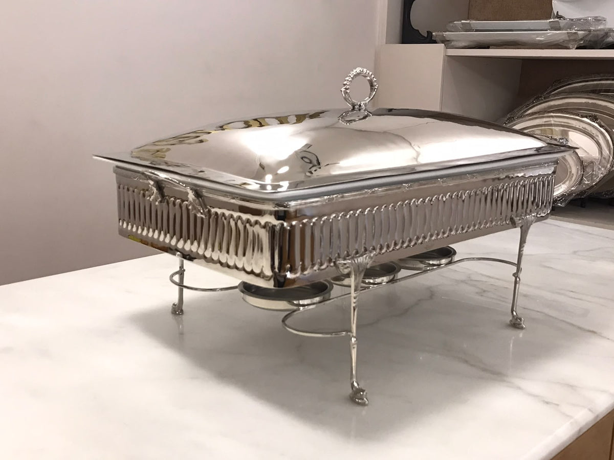 Chafing Dish Porcelain With Candles - English Model